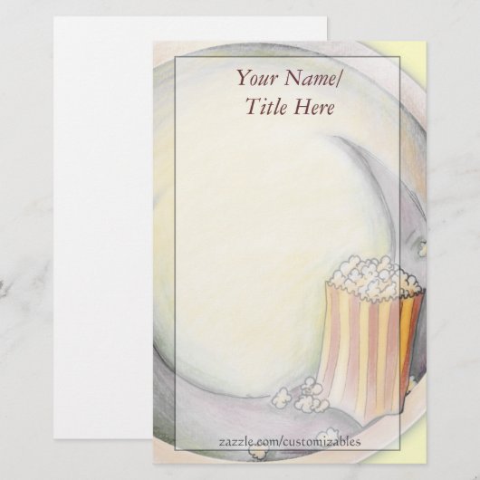 Popcorn Stationery Briefpapier (Voorkant / Achterkant)