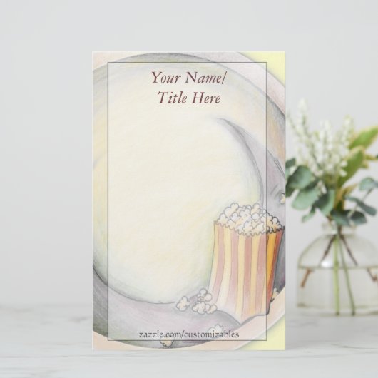 Popcorn Stationery Briefpapier (Staand voorkant)