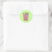 Popcorn Sticker! Ronde Sticker (Tas)