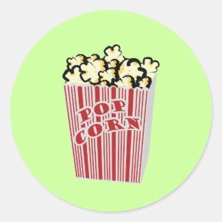 Popcorn Sticker! Ronde Sticker