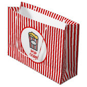 Popcorn striped groot cadeauzakje (Voorkant Gekanteld)