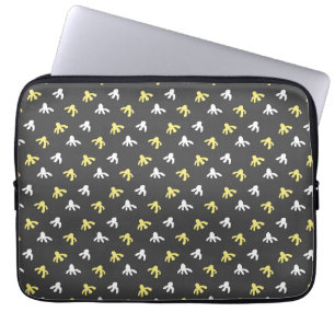 Popcorn-tabletcase (donkergrijs & botergeel) laptop sleeve
