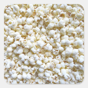 Popcorn texture Photography Bright Decor Vierkante Sticker