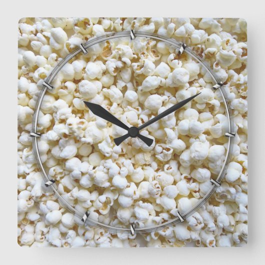 Popcorn texture Photography Vierkante Klok (Voorkant)