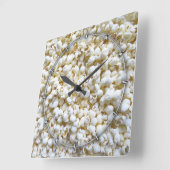 Popcorn texture Photography Vierkante Klok (Hoek)