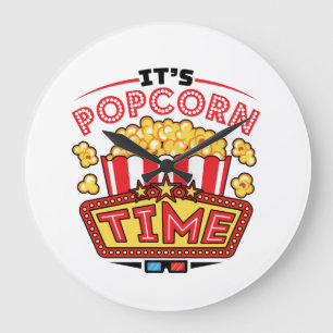 Popcorn Time Movie Cinema Lover Grote Klok