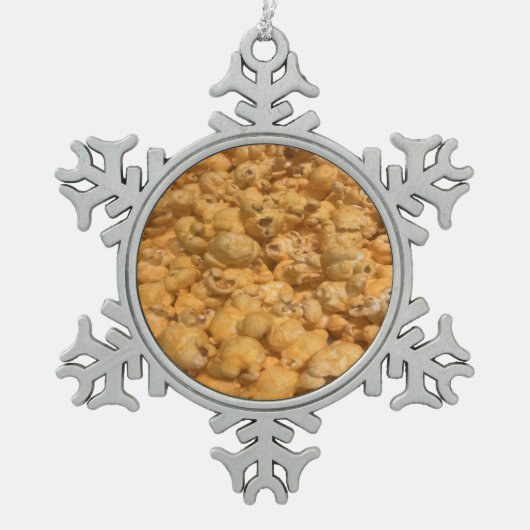 Popcorn Tin Sneeuwvlok Ornament (Voorkant)