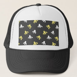 Popcorn Trucker Hat (Donkergrijs & Botergeel) Trucker Pet