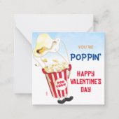 Popcorn Valentijn Notitiekaartje (Voorkant)