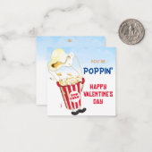 Popcorn Valentijn Notitiekaartje (Voorkant / Achterkant in situ)