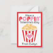 Popcorn Valentijnskaart | Popcorn Valentijnskaart  Notitiekaartje (Voorkant)