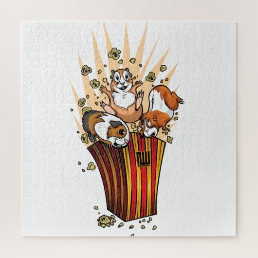 Popcorn van cavia's legpuzzel (Verticaal)