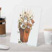 Popcorn van cavia's reclamebord met voetstuk (Insitu)