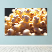 Popcorn van dichtbij canvas afdruk (Insitu (Houten vloer))