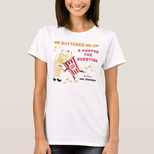 Popcorn Verloving T-shirt (Voorkant)