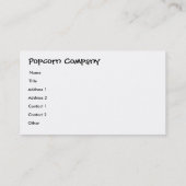 Popcorn Visitekaartje (Achterkant)