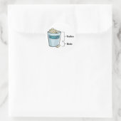 Popcorn vol ronde sticker (Tas)