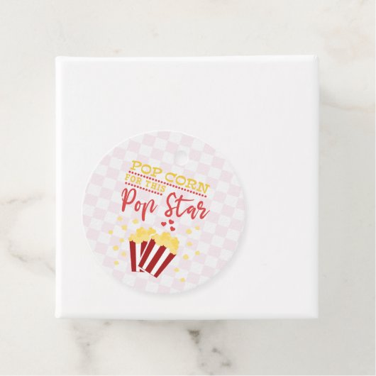 Popcorn voor deze Popstar Bedankjes Labels (In situ)