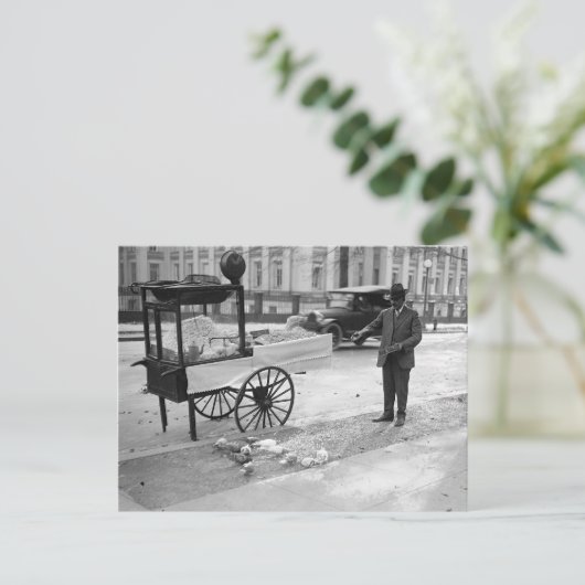 Popcorn voor verkoop, 1926 briefkaart (Staand voorkant)