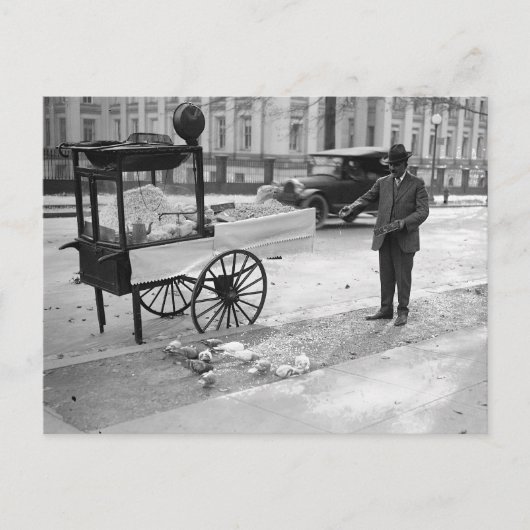 Popcorn voor verkoop, 1926 briefkaart (Voorkant)