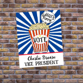 Popcorn Vote" Fun School Verkiezing Poster