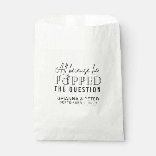 Popcorn Wedding Favor Bags Bedankzakje (Voorkant)