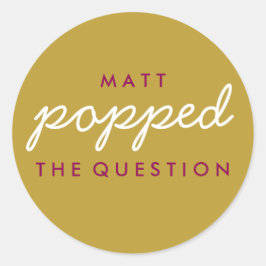 Popcorn Welcome Bag Magenta Ronde Sticker