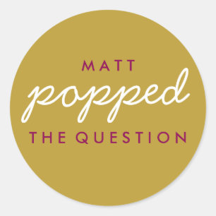 Popcorn Welcome Bag Magenta Ronde Sticker