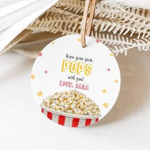 Popcorn Welkom Terug naar school Ronde gunst Tags Bedankjes Labels