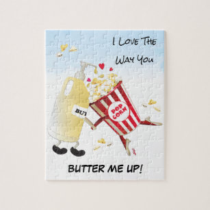 Popcorn with Butter Movie Lover Dating Jigsaw Puzz Legpuzzel