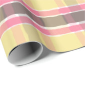 Popcorn Yellow Bubblegum Roze koffie bruin Cadeaupapier (Rol Hoek)