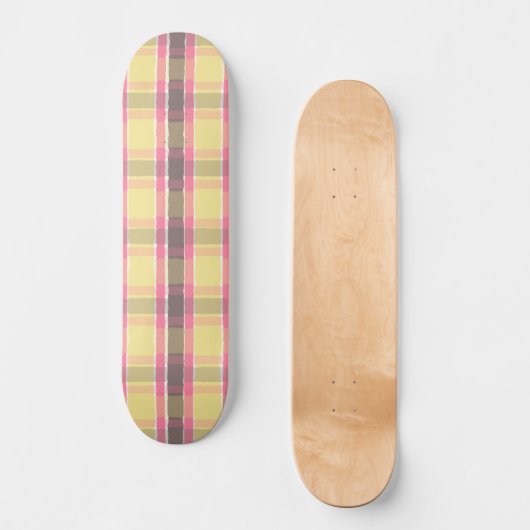 Popcorn Yellow Bubblegum Roze koffie bruin Persoonlijk Skateboard (Voorkant)