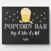 Popcornbar bord tafel easel fotoplaat (Voorkant)
