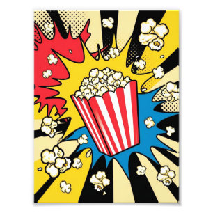 Popcornexplosie Foto Afdruk