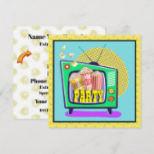 Popcornfeestje / Filmavond / Slaapfeestje, enz.  Kaart (Voorkant / Achterkant)