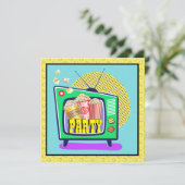 Popcornfeestje / Filmavond / Slaapfeestje, enz.  Kaart (Staand voorkant)