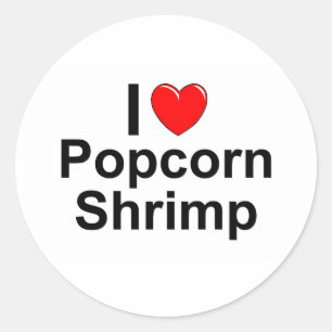 Popcorngarnaal Ronde Sticker
