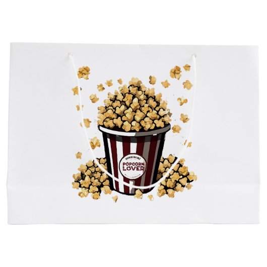 Popcornliefhebber Groot Cadeauzakje (Achterkant)