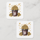 Popcornliefhebber Vierkante Visitekaartje (Voorkant / Achterkant)