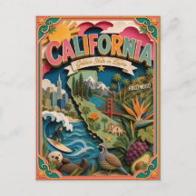 PopCut California Kleurrijke 3D-papierkunst