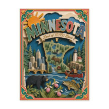 PopCut Minnesota Kleurrijke 3D-papierkunst