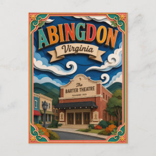 PopCut Staten Abingdon Virginia Papieren Kunst Briefkaart