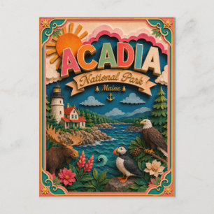 PopCut Staten Acadia National Park Maine Papieren  Briefkaart