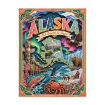 PopCut Staten Alaska Kleurrijke 3D Papierkunst