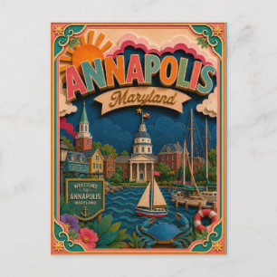 PopCut Staten Annapolis Maryland Papieren Kunst Briefkaart