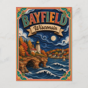 PopCut Staten Bayfield Wisconsin Papieren Kunst Briefkaart