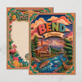 PopCut Staten Bend Oregon Papieren Kunst Briefkaart (Voorkant / Achterkant)