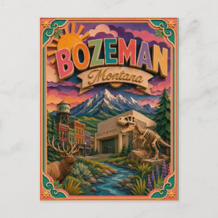 PopCut Staten Bozeman Montana Papieren Kunst Briefkaart