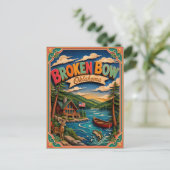 PopCut Staten Broken Bow Oklahoma Papieren Kunst Briefkaart (Staand voorkant)