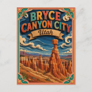 PopCut Staten Bryce Canyon City Utah Papier Kunst Briefkaart